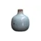 Vase décoratif rond en céramique bleu ciel, modèle CHEHOMA – face avant