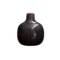 Vase CHEHOMA gris noir en céramique texturée – vue frontale