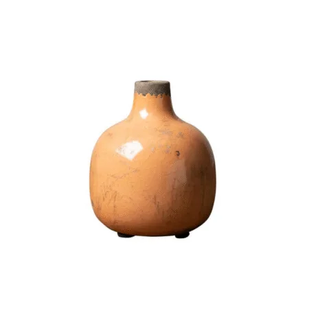 Vase CHEHOMA en céramique orange – vue frontale
