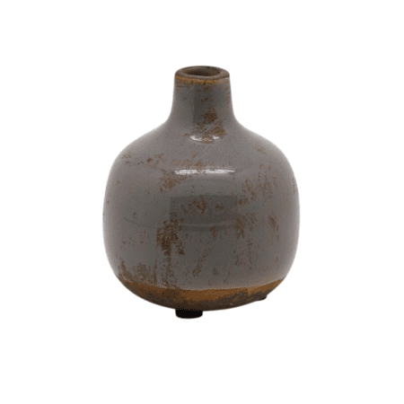 Vase en céramique CHEHOMA parme, forme ronde – vue frontale