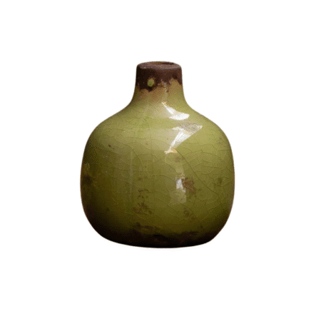 Vase CHEHOMA en céramique vert – vue frontale