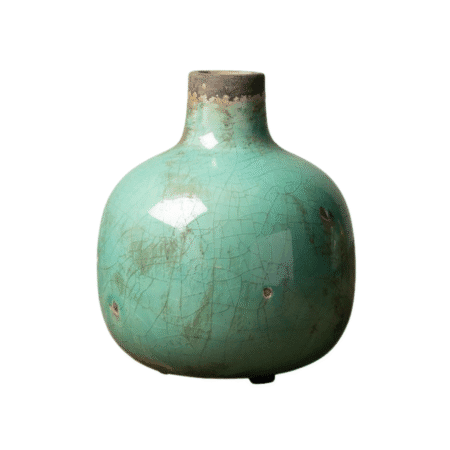 Vase CHEHOMA vert d’eau en céramique – vue frontale