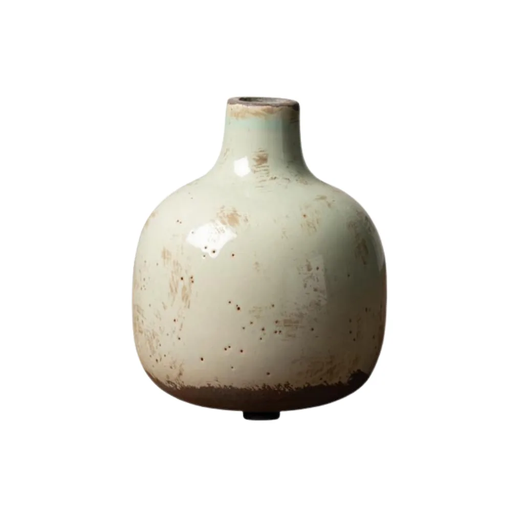 Vase CHEHOMA en céramique vert de gris – vue frontale