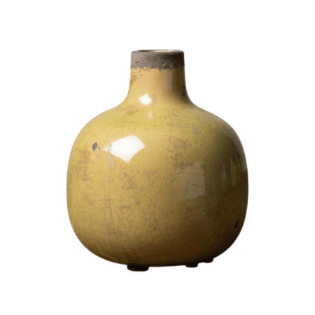 Vase CHEHOMA vert pâle – céramique brute, vue frontale