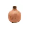 Vase rond en céramique vieux rose, texture patinée, ouverture de 9 cm