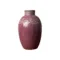 Vase CHEHOMA en céramique rose foncé, finition vieillie, vue frontale