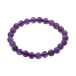Bracelet en boules d’améthyste naturelles de 8 mm