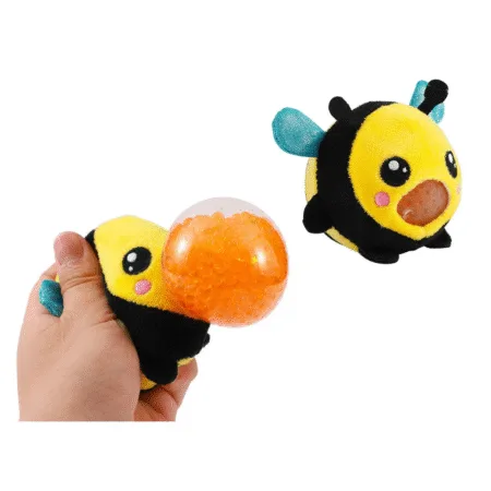 Squishy antistress en forme d’abeille avec boule orange extensible visible à la pression