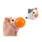 Squishy antistress en forme de chat calico avec boule orange extensible visible à la pression