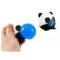 Peluche squishy panda avec boule bleue remplie de billes visible à la pression