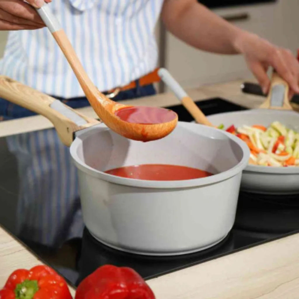 Revêtement sans PFAS intérieur casserole grise Perle