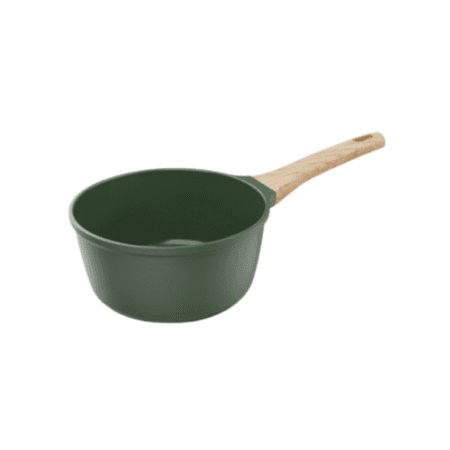 Casserole verte Cookut 20 cm avec manche imitation bois