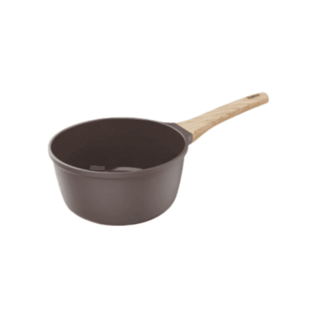 Casserole marron chocolat Cookut 20 cm avec manche imitation bois