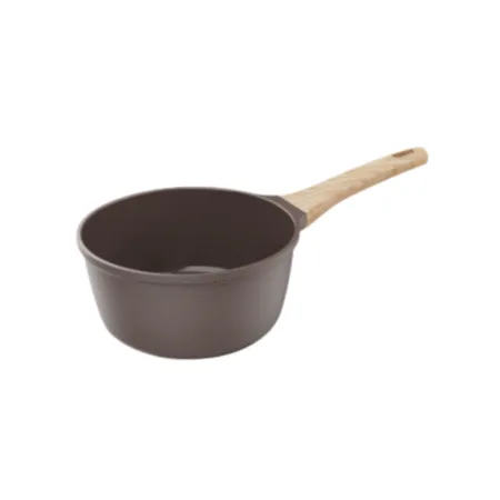 Casserole marron chocolat Cookut 20 cm avec manche imitation bois