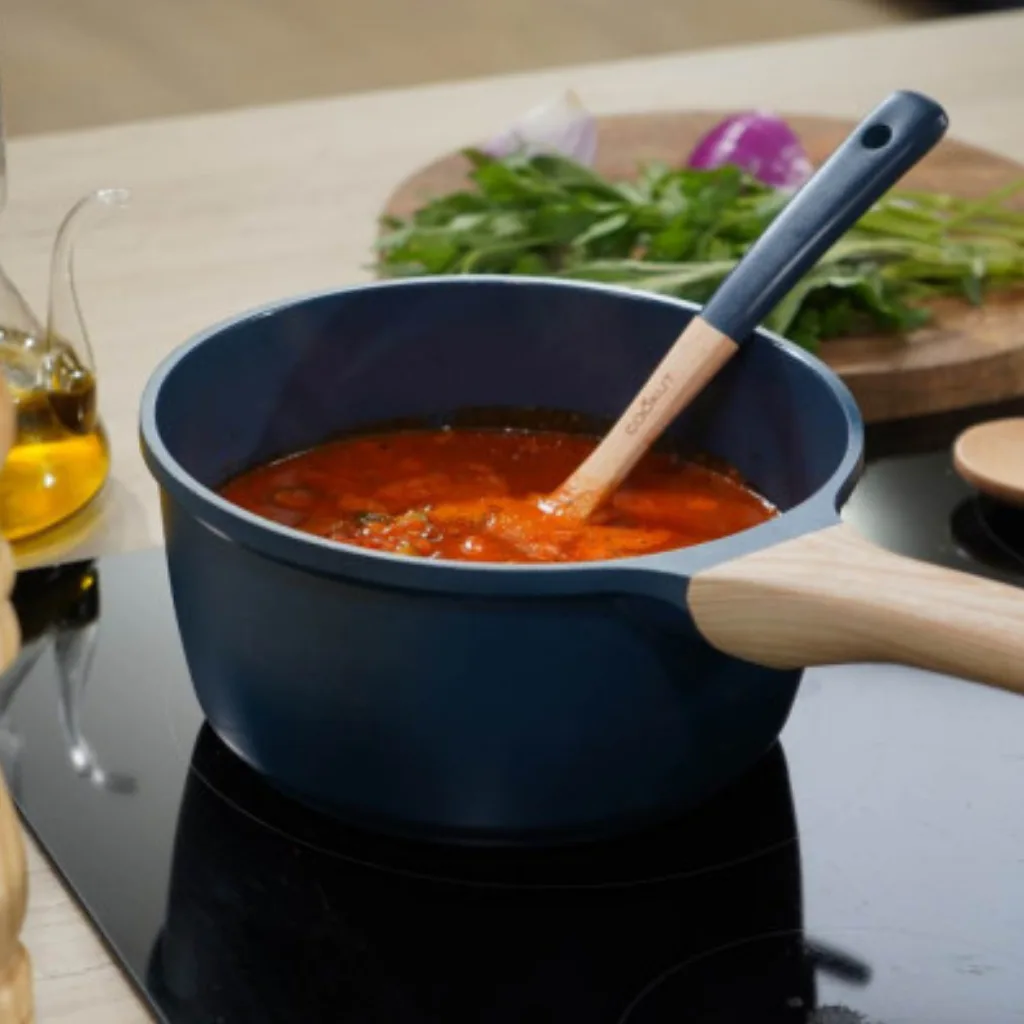 Revêtement intérieur antiadhésif casserole bleue Cookut