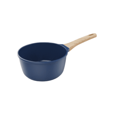 Casserole bleue Cookut 20 cm avec manche imitation bois