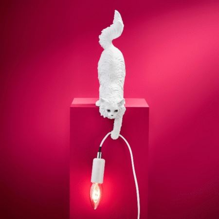 Lampe à poser Chichi en forme de chat blanc
