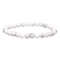 Bracelet en pierre naturelle Howlite 6mm blanc crème avec veines grises, élastique solide, bijou zen et élégant