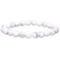 Bracelet en pierre naturelle Howlite 8mm blanc crème avec veines grises, élastique solide, bijou zen et élégant