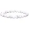 Bracelet en pierre naturelle Howlite 8mm blanc crème avec veines grises, élastique solide, bijou zen et élégant