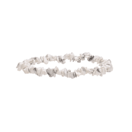 Bracelet en chips de Howlite naturelle