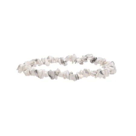 Bracelet en chips de Howlite naturelle