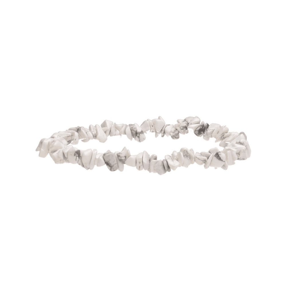 Bracelet en chips de Howlite naturelle