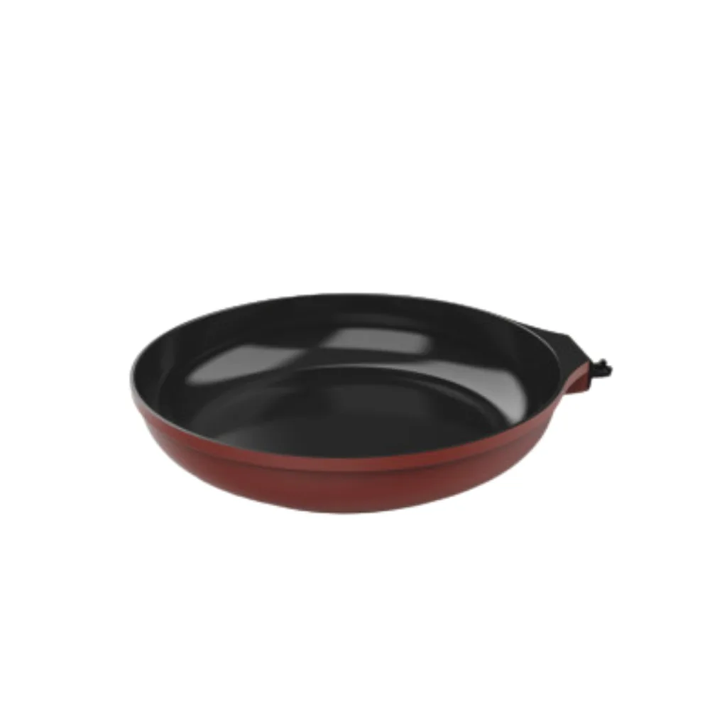Poêle rouge amovible Cookut 28 cm sans poignée, finition terra cotta