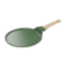 Vue du dessus de la poêle verte Cookut 26 cm avec manche imitation bois